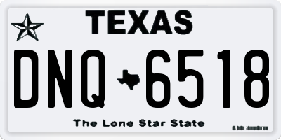 TX license plate DNQ6518