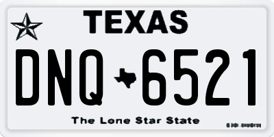 TX license plate DNQ6521