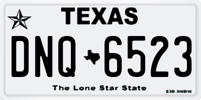 TX license plate DNQ6523