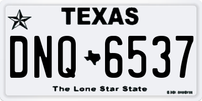 TX license plate DNQ6537