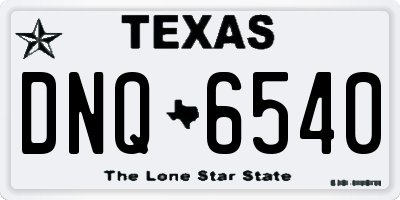 TX license plate DNQ6540
