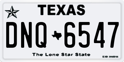 TX license plate DNQ6547