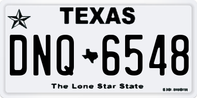 TX license plate DNQ6548