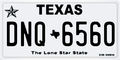 TX license plate DNQ6560