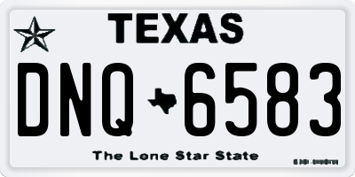 TX license plate DNQ6583