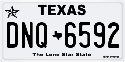 TX license plate DNQ6592