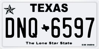 TX license plate DNQ6597
