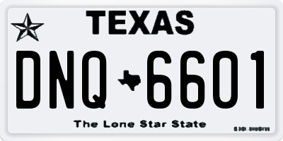 TX license plate DNQ6601
