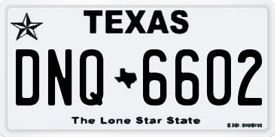 TX license plate DNQ6602