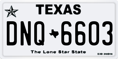 TX license plate DNQ6603