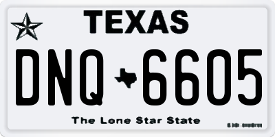 TX license plate DNQ6605