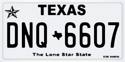 TX license plate DNQ6607