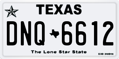 TX license plate DNQ6612