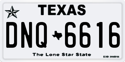 TX license plate DNQ6616
