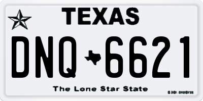 TX license plate DNQ6621