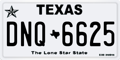 TX license plate DNQ6625