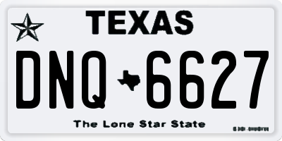 TX license plate DNQ6627