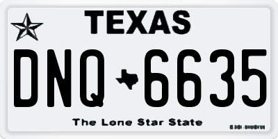 TX license plate DNQ6635