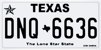 TX license plate DNQ6636