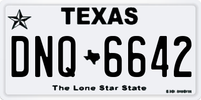 TX license plate DNQ6642