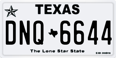 TX license plate DNQ6644