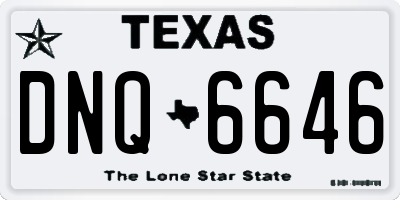 TX license plate DNQ6646