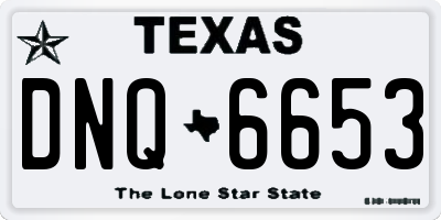 TX license plate DNQ6653