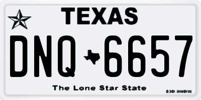 TX license plate DNQ6657