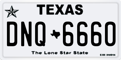 TX license plate DNQ6660
