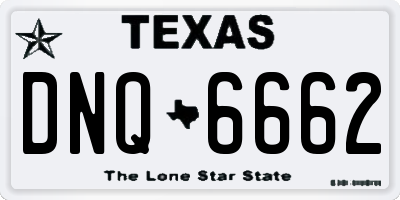 TX license plate DNQ6662