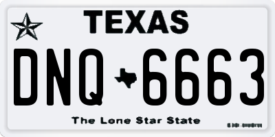 TX license plate DNQ6663