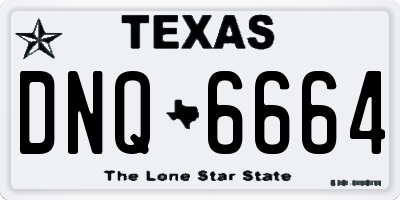 TX license plate DNQ6664