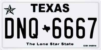 TX license plate DNQ6667