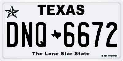 TX license plate DNQ6672