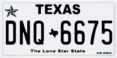 TX license plate DNQ6675