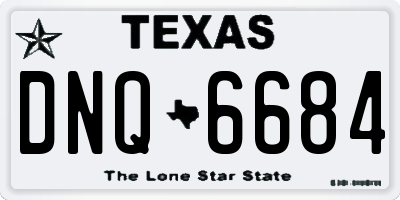 TX license plate DNQ6684