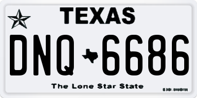 TX license plate DNQ6686