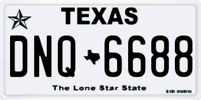 TX license plate DNQ6688