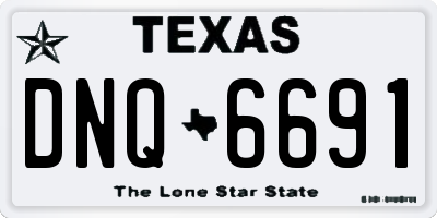 TX license plate DNQ6691