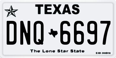 TX license plate DNQ6697