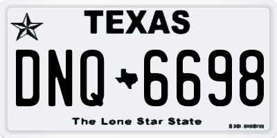 TX license plate DNQ6698
