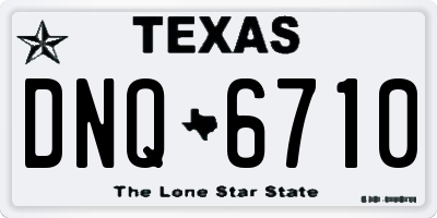 TX license plate DNQ6710
