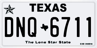 TX license plate DNQ6711