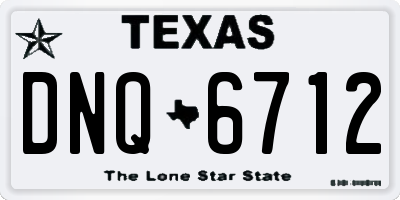 TX license plate DNQ6712