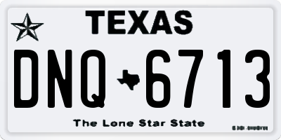 TX license plate DNQ6713