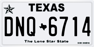 TX license plate DNQ6714