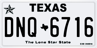 TX license plate DNQ6716