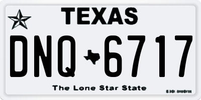 TX license plate DNQ6717