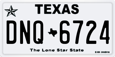 TX license plate DNQ6724