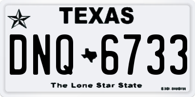 TX license plate DNQ6733